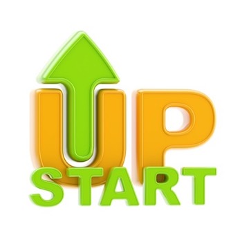 Startup up arrow symbol isolated