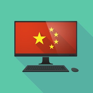 Chinese flag computer