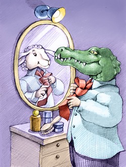Lamb in the mirror