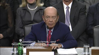 Wilbur Ross, Commerce Secretary Nominee, at his confirmation hearing.