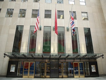 Christie's main headquarters at Rockefeller Plaza in New York.