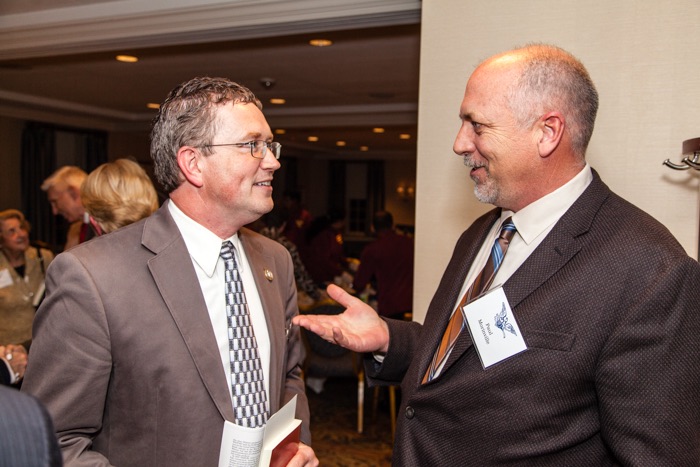 Congressman Thomas Massie (R-KY) chats with inventor Paul Morinville, Managing Director of U.S. Inventor. 