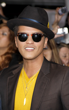 Bruno Mars at the LA premiere of 'The Twilight Saga: Breaking Dawn Part 1' held at the Nokia Theatre, November 14, 2011.