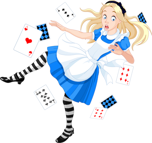 Alice - https://depositphotos.com/23120500/stock-illustration-falling-alice.html