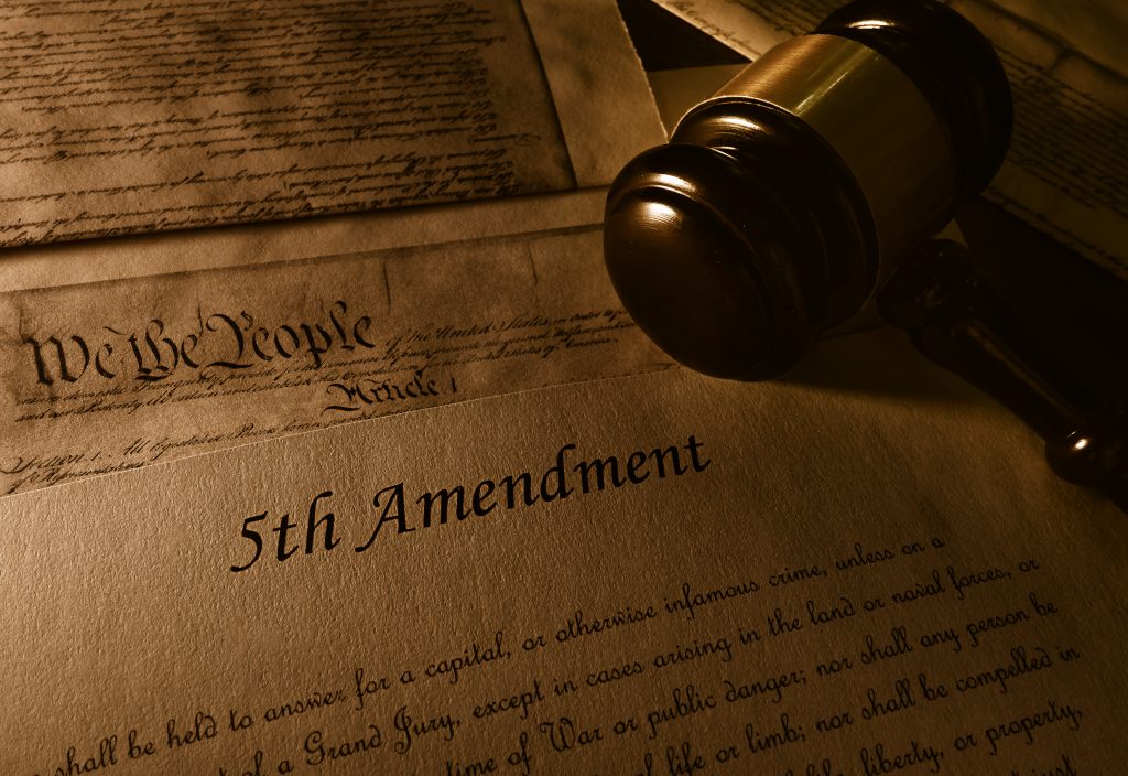 Fifth Amendment - https://depositphotos.com/201240394/stock-photo-text-fifth-amendment-constitution-gavel.html