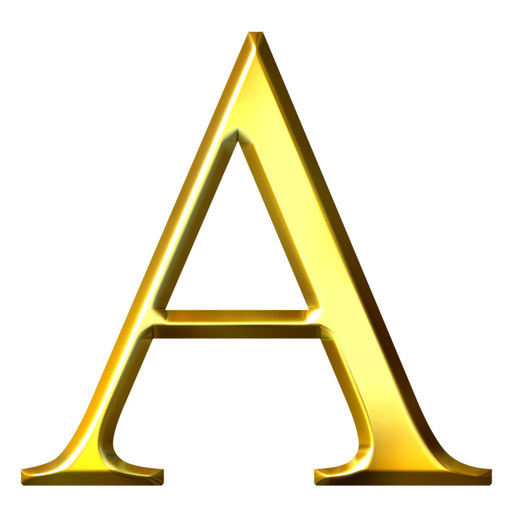 A - https://depositphotos.com/1395568/stock-photo-3d-golden-greek-letter-alpha.html