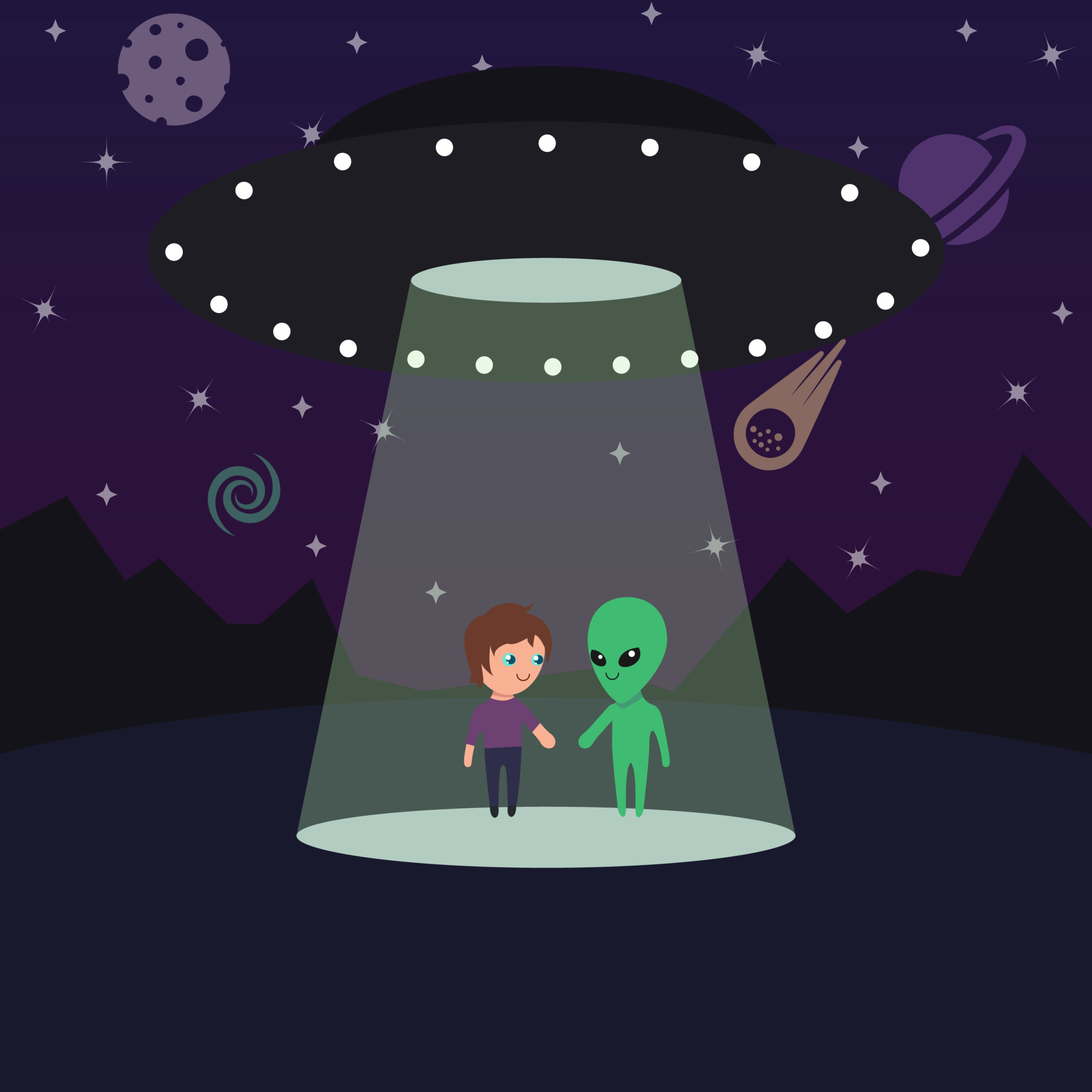 extraterrestrials - https://depositphotos.com/90499330/stock-illustration-human-meets-alien.html